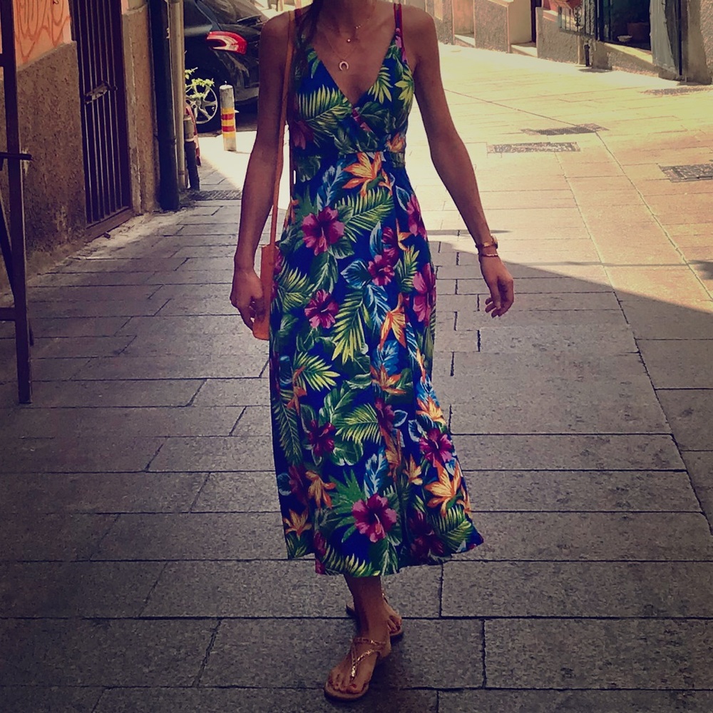 Flower print dress